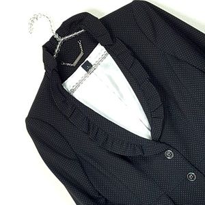 White House Black Market Polka Dot Ruffled Peplum